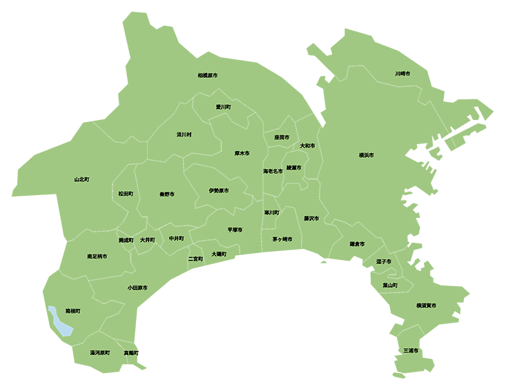 神奈川県全域の地図